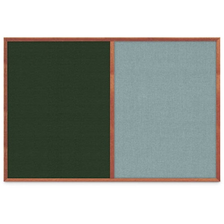 United Visual Products Slim Style Indoor Enclosed Corkboard, 30 UV503SC-BLACK-CORK